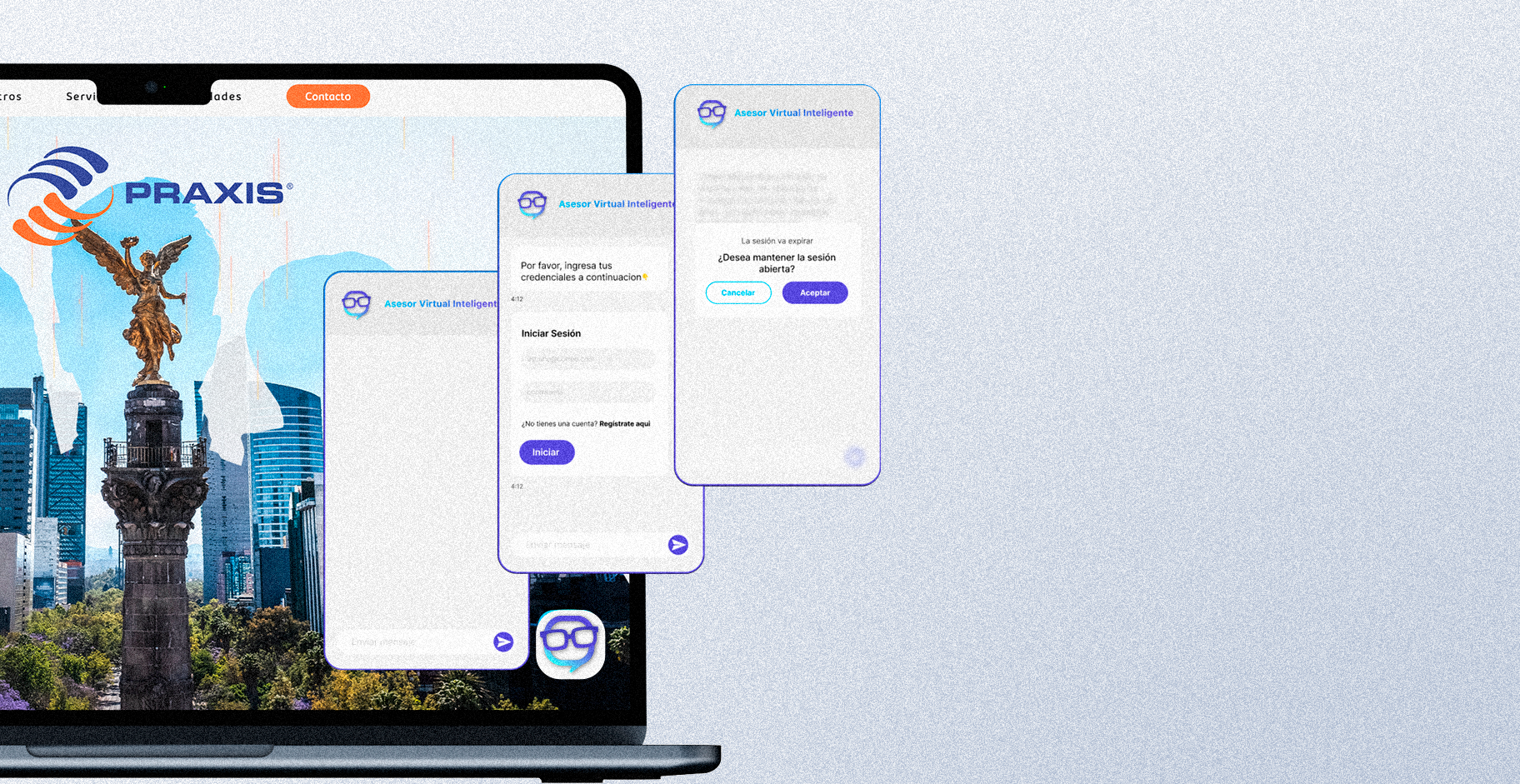 Fondo visual de Tatabot IA Conversacional mostrando interacción con clientes